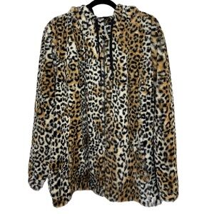 Livi Active Lane Bryant Leopard Print Full Zip Sweatshirt Jacket - Size 22/24
